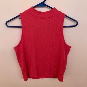 H&M cropped sleeveless turtle neck